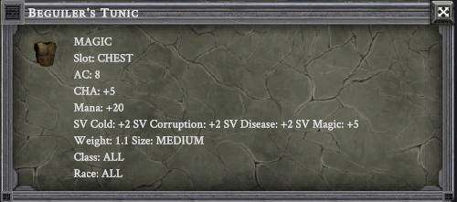 BEGUILER'S TUNIC item card